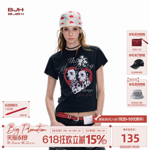 BJHG正肩速干短袖t恤夏季斑点狗