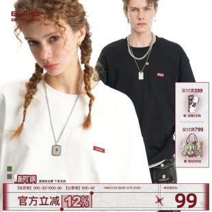 重磅纯棉短袖 美式 男款 潮新款 宽松T恤女 夏季 MINI胶囊BJHG不计后果