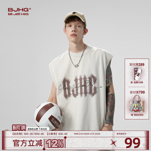 街头潮牌健身跨栏运动坎肩 背心男生夏季 BJHG不计后果美式 纯棉无袖