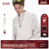 polo衫 男春季 新款 BJHG不计后果亨利领长袖 内搭卫衣潮牌宽松打底衫