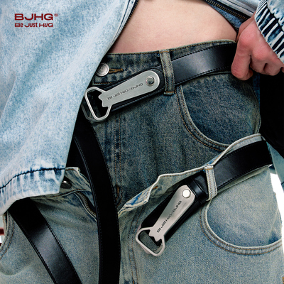 BJHG不计后果百搭开瓶器牛皮裤带