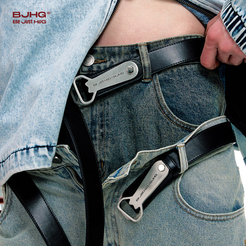 BJHG不计后果百搭开瓶器牛皮裤带