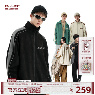 运动夹克棒球服女 麂皮绒休闲情侣美式 BJHG不计后果外套男冬季 新款