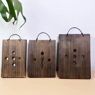 整板鹿角蕨实木板碳化附生植物墙植板定植板上板石斛绿苔藓种植板