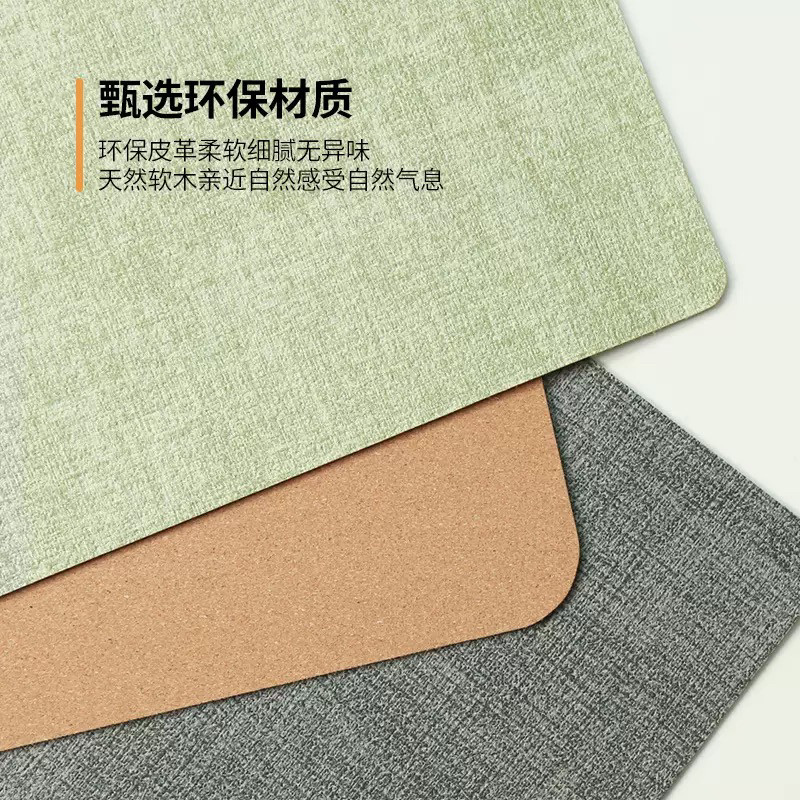 布纹亚麻纹软木桌垫餐桌垫超大鼠标垫电视柜隔热防水茶几垫书桌垫