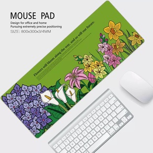 简约花语小清新INS小号鼠标垫办公防滑垫鼠标垫桌垫mousepad加厚