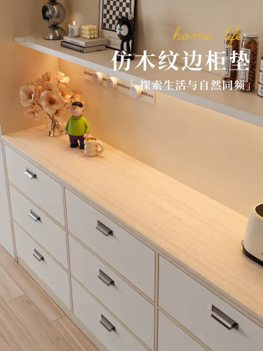 仿木纹餐边柜桌垫原木风电视柜长条桌布玄关酒柜鞋柜台面防脏垫子