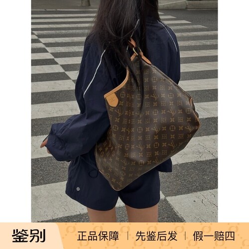 LV路易威登正品二手老花DF中号单肩斜跨慵懒松弛