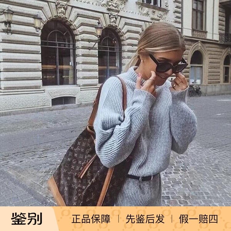 正品二手LV/路易威登/老花抽绳水桶大号