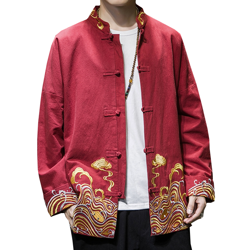 男士结婚敬酒服新郎接亲服唐装