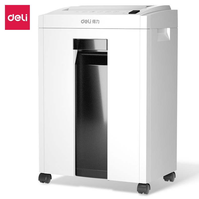 得力D602办公家用碎纸机商用电动粉碎机多功能办公用品23L单次碎纸6张大容量碎纸机四级保密商用粉碎机