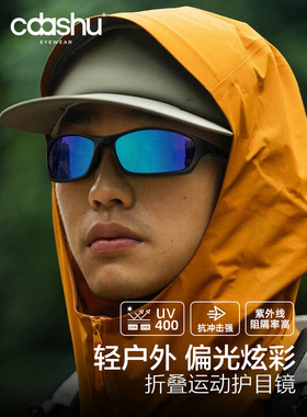 采购产品折叠运动太阳镜，防紫外线登山眼镜，偏光自行车钓鱼太阳