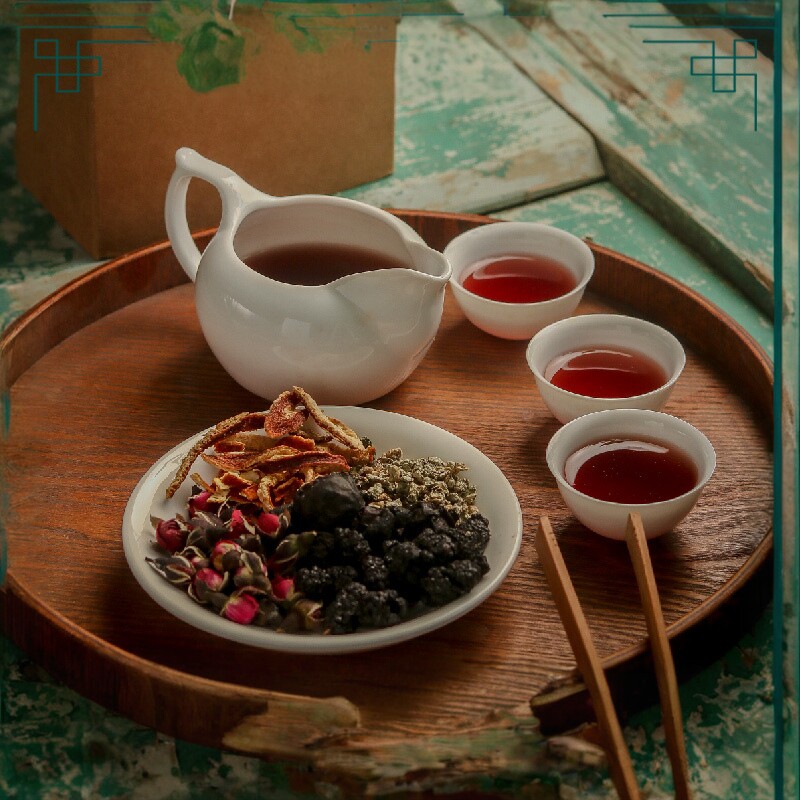 活法儿 乌梅瑰荷茶 花茶玫瑰薄荷橘皮乌梅桑葚五种本草
