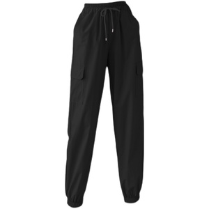 RY1731#速干防晒裤松紧腰宽松束脚九分裤轻薄透气休闲运动裤