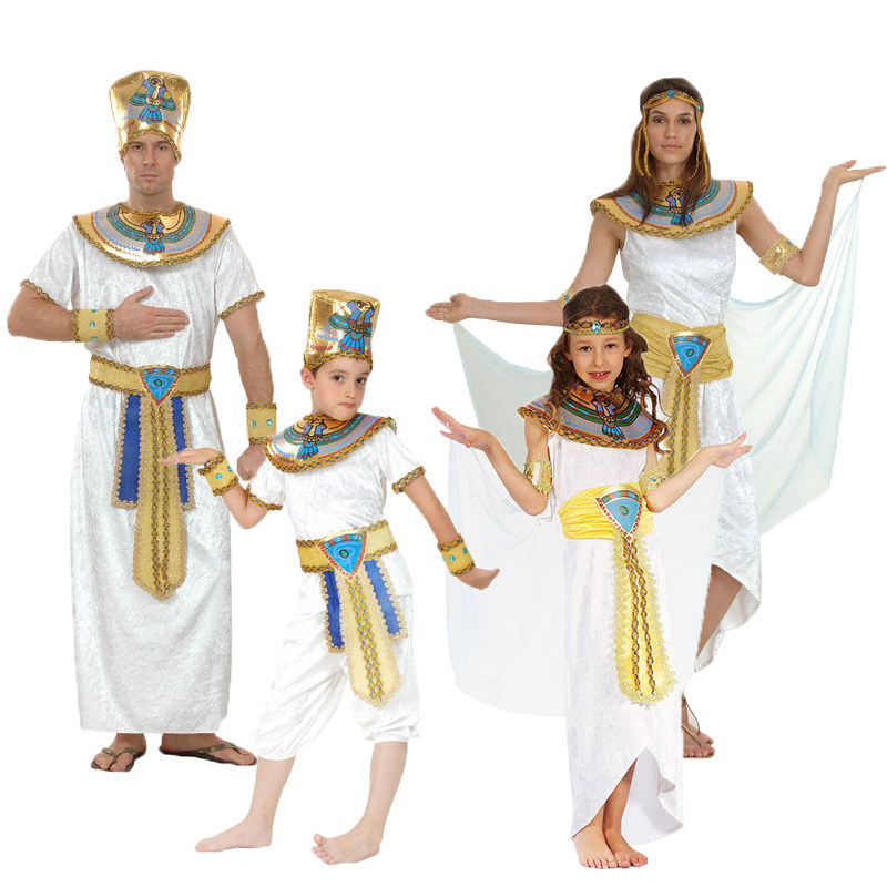 cosplay儿童节尼罗河国王亲子服装 成人男古埃及法老艳后公主衣服