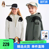 男童休闲风衣女童宽松户外服 新款 暇步士童装 儿童三防外套2025秋季