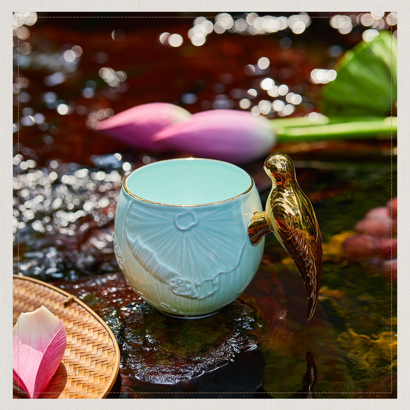 玛戈隆特新品福德莲生细瓷茶杯