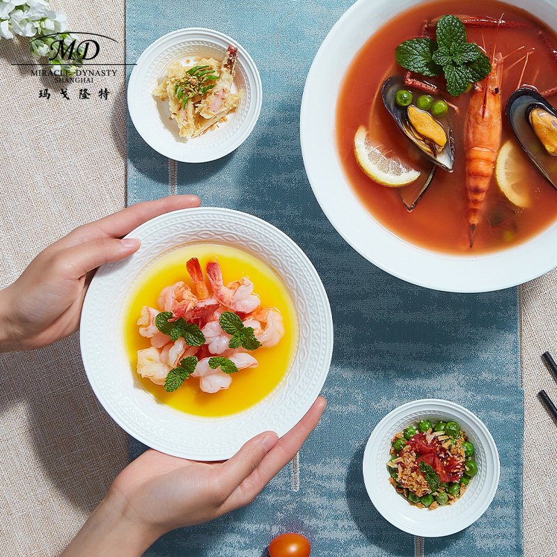 玛戈隆特事事如意家用小碟子菜碟蘸料碟火锅蘸料碗骨瓷餐具散件