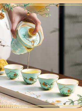 玛戈隆特玉堂富贵旅行滤茶杯便携高端茶具功夫收纳包送老师茶具