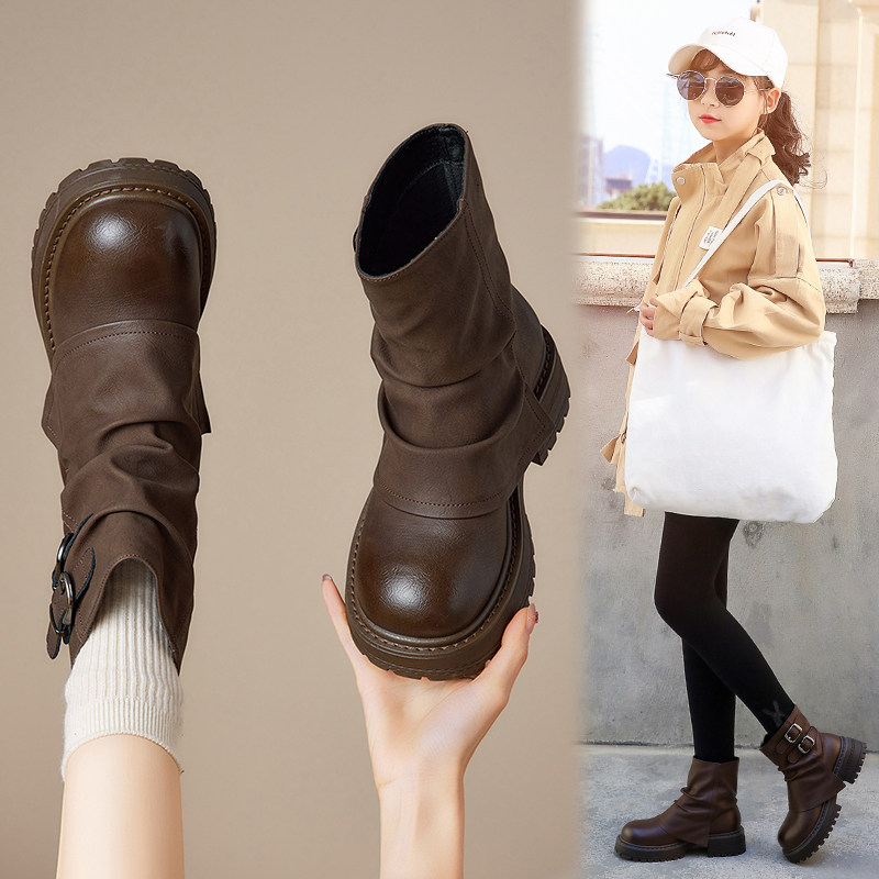 女童马丁靴2025秋冬新款儿童短靴