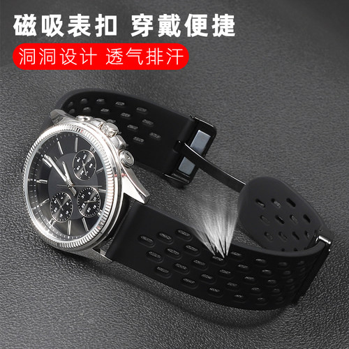 适配卡西欧硅胶表带男士