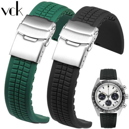 vck硅胶橡胶表带适配精工天梭
