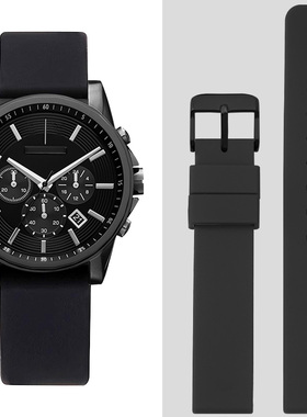 通用硅胶橡胶手表带黑色适用卡西欧西铁城阿玛尼ck天梭dw男女腕带