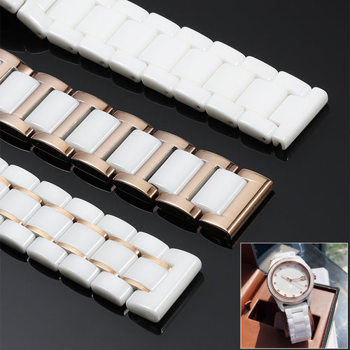 陶瓷手表带男女士白色表链