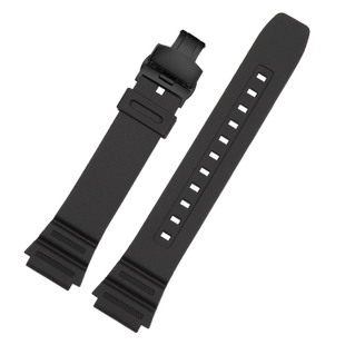 适配卡西欧小方块AE-1200 1300 W-216H 凸口树脂18mm硅胶手表带男