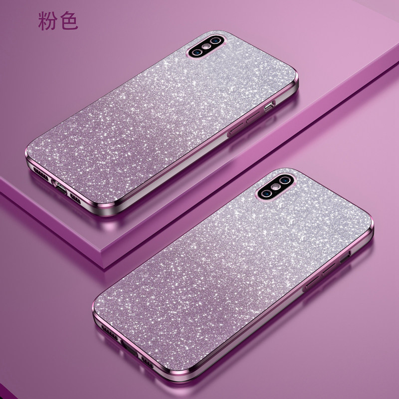 适用苹果xsmax手机壳女新款iphonex保护套苹果xs直边硅胶iphonexr软壳全包防摔超薄电镀高级感男潮牌简约外