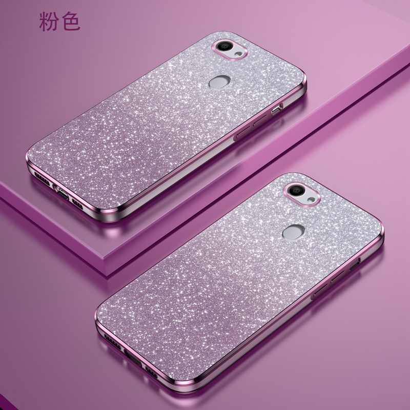 oppoF7/F9软胶闪粉电镀手机壳