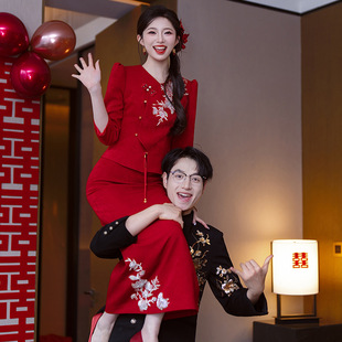 金玉儿新中式新娘订婚礼服结婚敬酒服2026新款出阁回门领证套装女