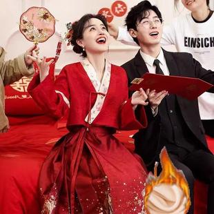 新中式改良马面裙连衣裙2024新款结婚敬酒服高级感订婚新娘礼服女