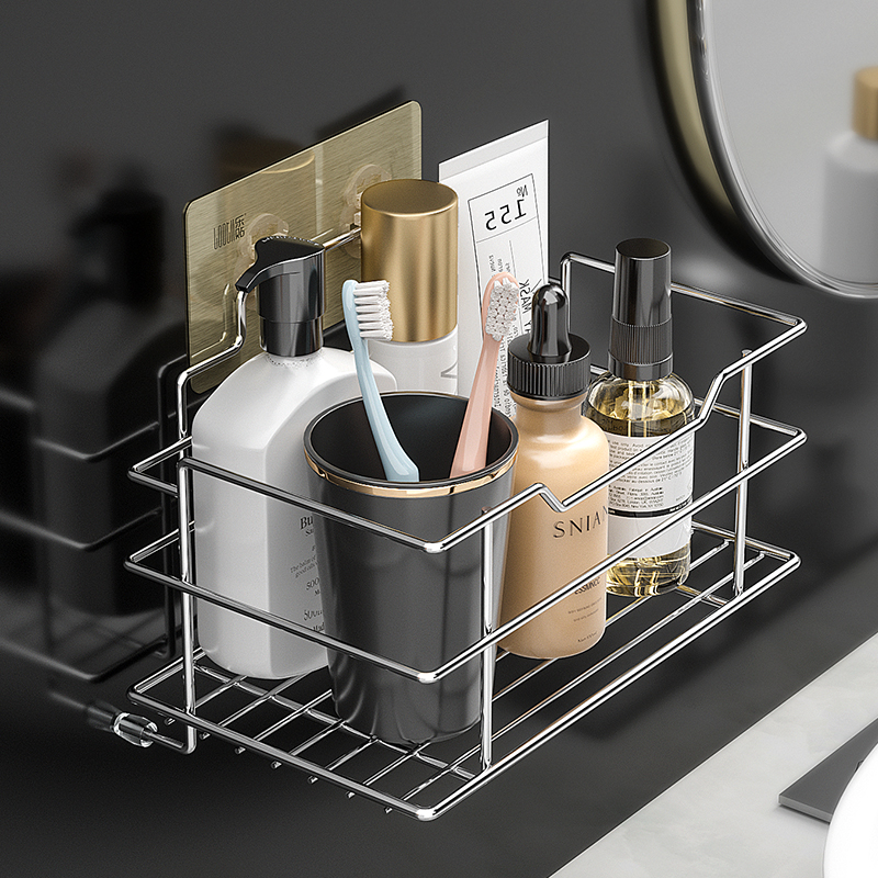 洗手间阳台置物架挂墙不锈钢