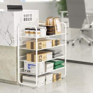 门口外卖置物架放快递架子户外家用收件架免打孔落地多层收纳鞋架