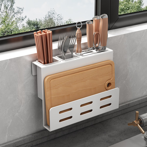 日系多功能刀架筷子筒锅盖架