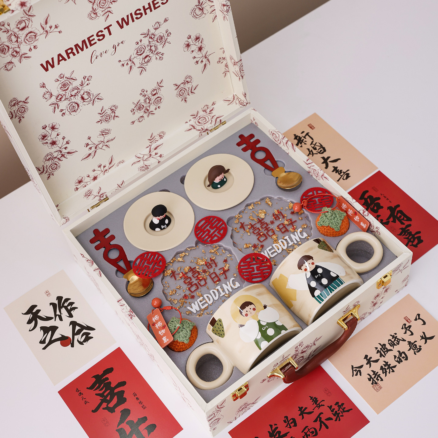 新婚礼物送闺蜜姐妹新婚礼品实用咖啡杯套装创意伴手礼送新人订婚