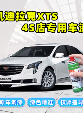适用凯迪拉克XTS补漆笔白色自喷漆幻白炫白炫黑色曜金色车漆修复