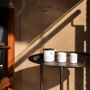 若有光景德镇玲珑瓷旅行茶具小套装 功夫茶套组泡茶壶 家用便携式