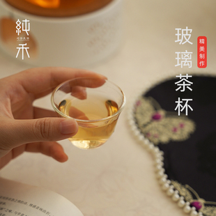 手工个人透明玻璃精致小品茗杯女士小茶杯耐热主人杯防爆功夫茶具