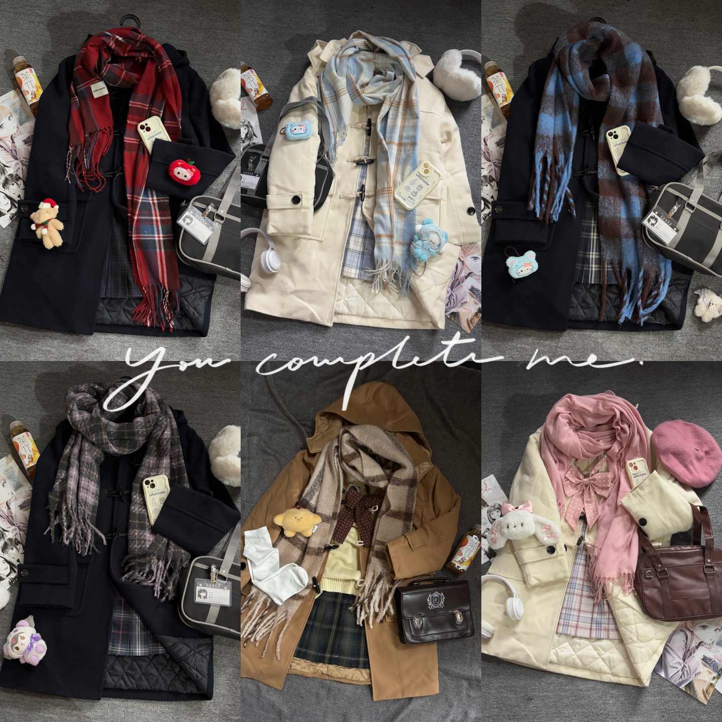 学院风JK套装秋冬中长款大衣