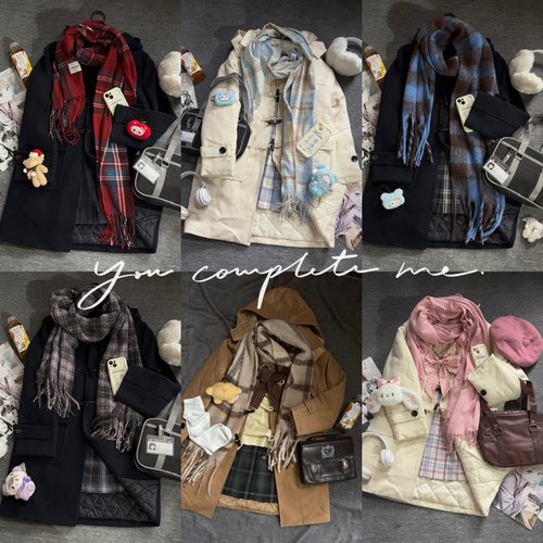 学院风JK套装秋冬中长款大衣