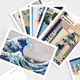 富岳三十六景全集 浮世绘 葛饰北斋名画欣赏 神奈川冲浪里 生日节日文艺礼品 创意明信片 艺术珍藏贺卡 经典