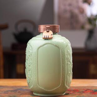 景德镇陶瓷酒坛6斤装家用密封泡酒瓶白酒空瓶酒缸储酒罐雕刻定制