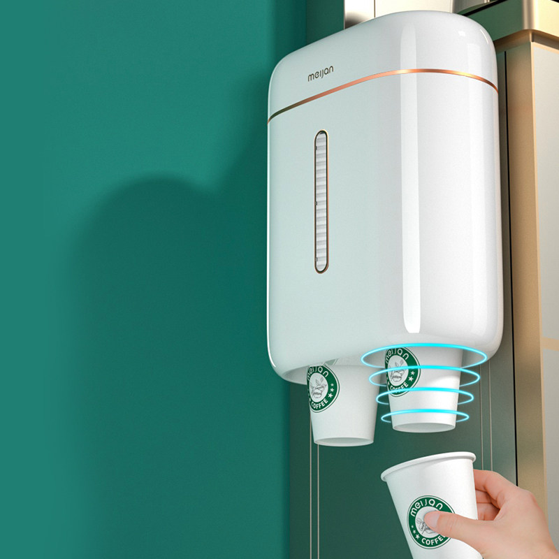 取杯架放一次性杯子水杯收纳神器饮水机自动落杯器置物架子纸杯架