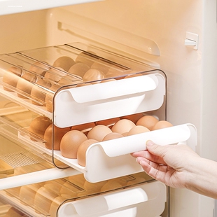 鸡蛋收纳盒冰箱用抽屉式 2023新款 食品级鸡蛋架托专用厨房整理神器