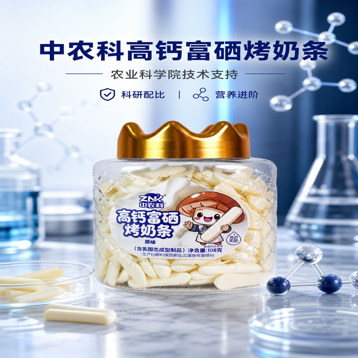 中农科富硒烤奶条奶干蒙古特产奶