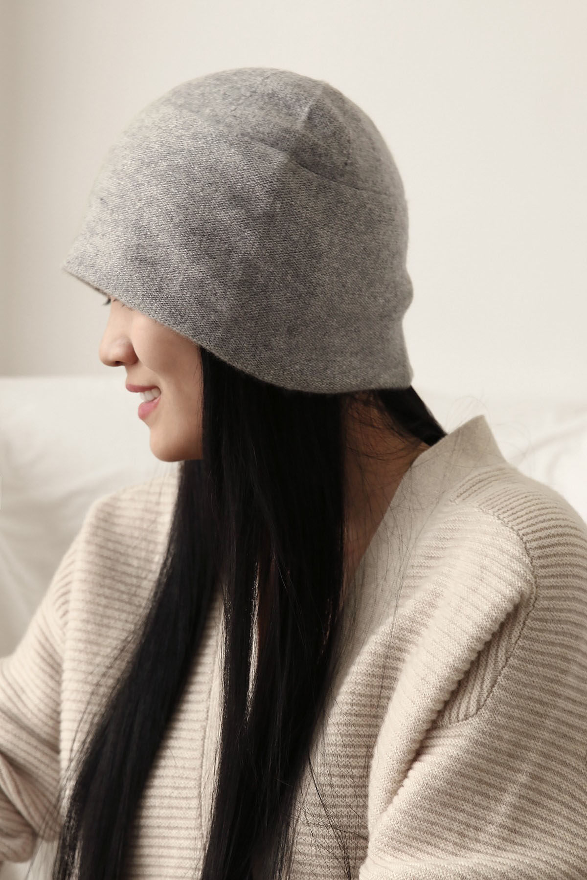 APCSHOP 秋冬季新款圆顶休闲女士纯色针织精梳简约雅致纯山羊绒帽|msdalam kategori Aksesori/Belt kulit/Hat/Muffler, Hat - dari Buy2taobao.com untuk memberikan perkhidmatan ejen Taobao profesional membeli