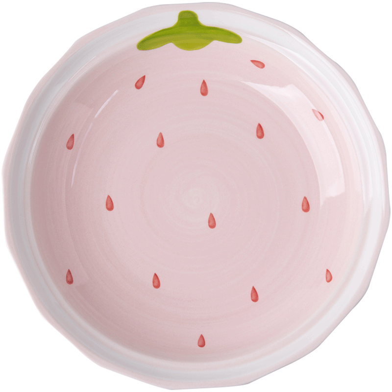 草莓陶瓷盘子菜盘家用2026新款高级网红碗盘釉下彩餐具高颜值菜碟