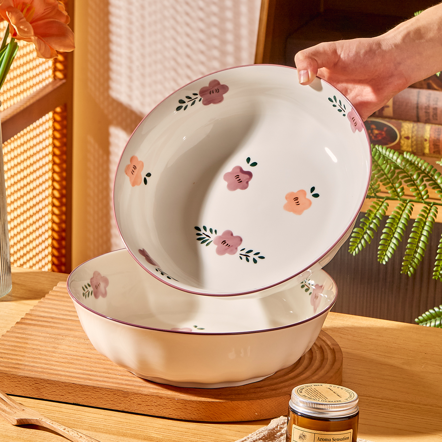 日式陶瓷大汤碗大号酸菜鱼汤盆